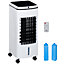 HOMCOM 3-in-1 Portable Air Cooler with 4L Water Tank 7.5H Timer, Remote White