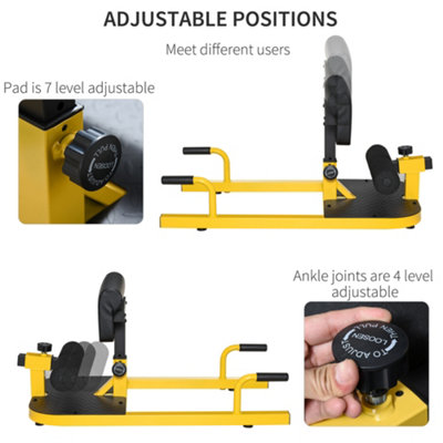 HOMCOM 3 IN 1 Squat Machine Sit Up Push Up Gym Work Out Leg Exercise ...