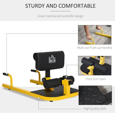 HOMCOM 3 IN 1 Squat Machine Sit Up Push Up Gym Work Out Leg Exercise ...