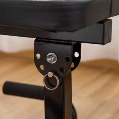 HOMCOM Squat Machine With Push Up Stand, Padded Hip Thrust Bench With Adjustable Cushion For Home Gym Work Out Black 63769