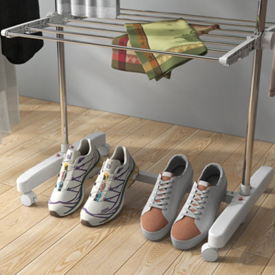 HOMCOM 3 Layer Folding Cloth Hanger Stand Towel Hanging Dryer Rack Holding Airer