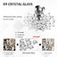 HOMCOM 3 Lights Mordern Style Ceiling Chandelier Pendant Crystal Light w/ Transparent K9 Crystal Droplets D40 X 28H (CM)