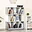 HOMCOM 3-Tier 8-Cube Home Office Display Unit Bookcase Shelving Anti-Tip Straps