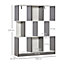 HOMCOM 3-Tier 8-Cube Home Office Display Unit Bookcase Shelving Anti-Tip Straps