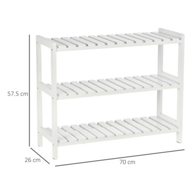 White shoe deals rack wood