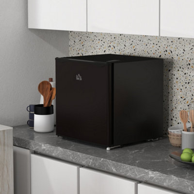 HOMCOM 35L Tabletop Freezer with Adjustable Temperature Wire Shelf Black