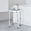 HOMCOM 360 degree Swivel Seat Bath Shower Stool Adjustable Height w/ Aluminium Frame Non-Slip Feet Chair Safe Support