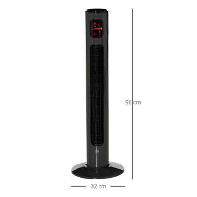 HOMCOM 38 Inch Tower Fan with 70 degree Oscillation 3 Speed and 3 Mode Indoor Grey - 3