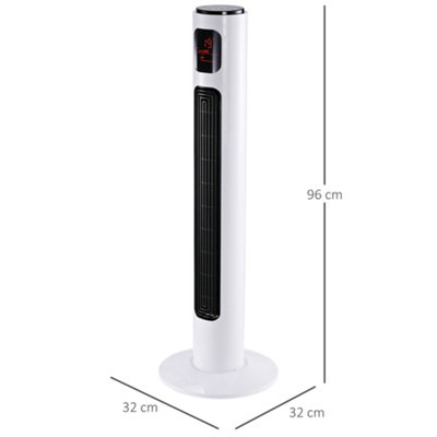 HOMCOM 38 Inch Tower Fan with 70 degree Oscillation 3 Speed and 3 Mode Indoor White - 3