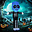 HOMCOM 3m Halloween Inflatable Skeleton Ghost Decoration, LED Lighted for Home Indoor Outdoor Garden Lawn Decoration Party Prop