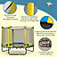 HOMCOM 4.6FT Kids Trampoline with Enclosure, Safety Net, Pads Indoor Trampoline