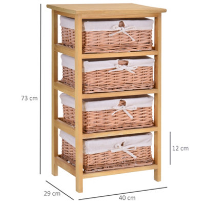 Wood cabinet deals with baskets