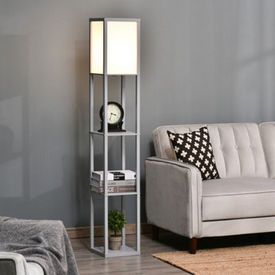 Grey floor standing deals lamp