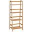 HOMCOM 4-Tier Ladder Bookcase Utility Shelf DIY Plant Stand Holder Bamboo