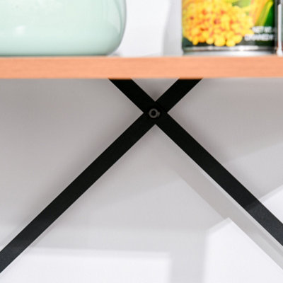 HOMCOM 4-Tier Minimalistic Ladder Shelf Unit Steel Frame Home Display Storage
