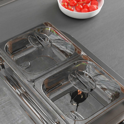 HOMCOM 4 Tray Electric Food Warmer Buffet Server with Adjustable Temp 300W - 9
