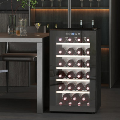 HOMCOM 41 Bottle Wine Cooler Fridge, Freestanding Wine Refrigerator