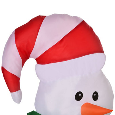 HOMCOM 4ft Inflatable Standing Christmas Decoration Large Waterproof Snowman with LED and Inflator - 8
