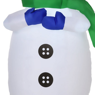 HOMCOM 4ft Inflatable Standing Christmas Decoration Large Waterproof Snowman with LED and Inflator - 9