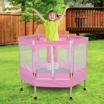 4 ft trampoline with enclosure best sale