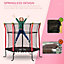 HOMCOM 5.2FT Kids Trampoline With Enclosure for 3-10 Years Red