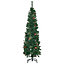 HOMCOM 5.5FT Tall Pencil Slim Artificial Christmas Tree with Realistic Branches, Tip Count and Pine Cones, Pine Needles Tree