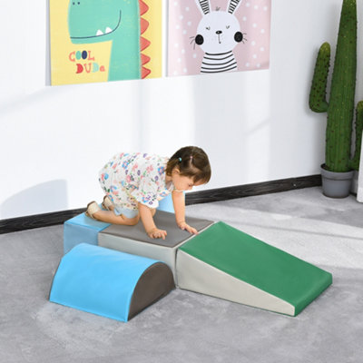 Soft Foam Playset,Safe Soft Zone Single-Tunnel Foam Climber for Kids, Foam  Activity Play Set,Foam Block Playset, Indoor Play Equipment Baby Learning