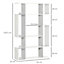 HOMCOM 5-Tier Bookshelf Freestanding Decorative Storage Shelves for Home White