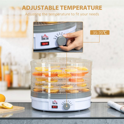 Costway Food Dehydrator 5 Tray Food Preserver Fruit Vegetable Dryer  Temperature Control 