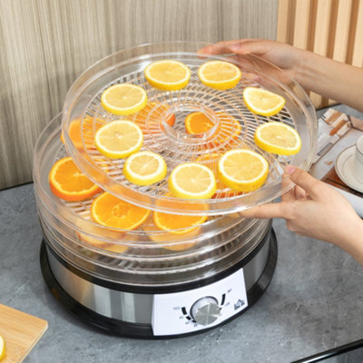 HOMCOM 5 Tier Food Dehydrator, 250W for Fruit, Meat, Vegetable, LCD Display