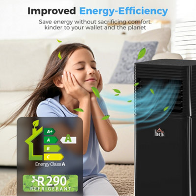 HOMCOM 5000 BTU Portable Air Conditioner 4 Modes LED Display Timer Home Office - 5