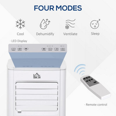 HOMCOM 5000BTU Portable Air Conditioner 4 Modes LED Display Timer Home Office