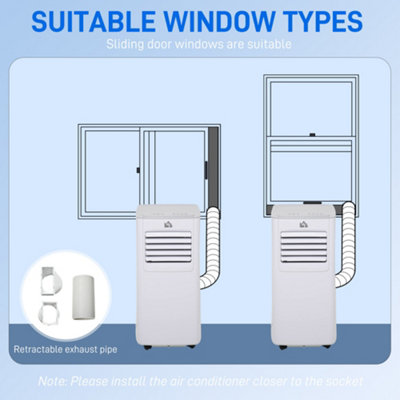 HOMCOM 5000BTU Portable Air Conditioner 4 Modes LED Display Timer Home Office