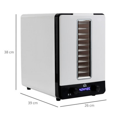 thumbnail image 2 of HOMCOM 6-Tray Electric Food Dehydrator - 550W, Adjustable Timer Up To 48hrs, For Fruit, Meat & Veg 2 of 6