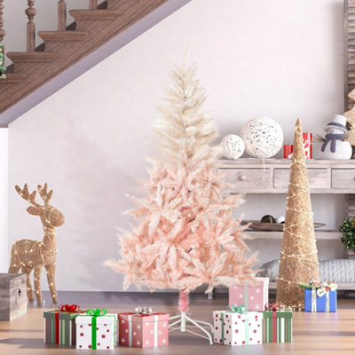 HOMCOM 5FT Artificial Christmas Tree Home Decoration Automatic Open, Pink Price Comparisons | Compare The Build