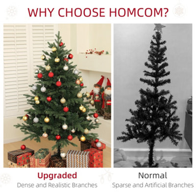 HOMCOM 5ft Artificial Spurce Christmas Tree with 1121 Branches