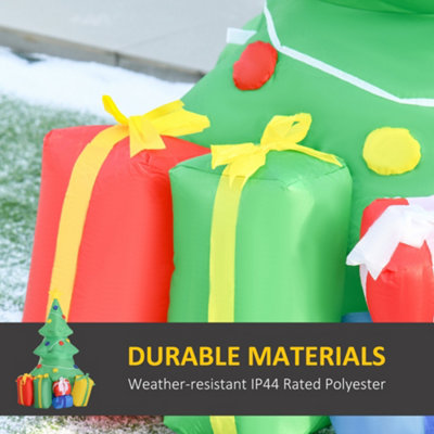 HOMCOM 5ft Inflatable Christmas Tree Xmas Air Blown Holiday Decoration LED Lawn Yard Outdoor Ornaments - 5