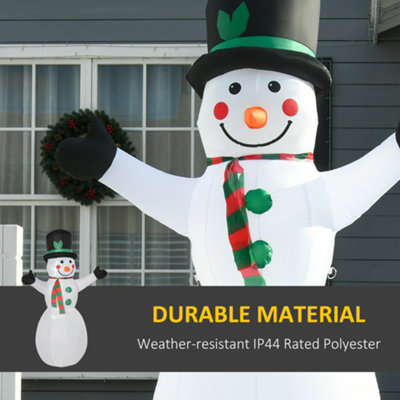 HOMCOM 6.5ft Inflatable Snowman LED Christmas Xmas Air Blown Holiday Decoration Outdoor Garden Decor - 7