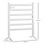 HOMCOM 6 Bar Electric Towel Warmer Aluminum Wall Mounted & Free Standing Silver