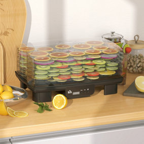 HOMCOM 6 Tray Food Dehydrator, Food Dryer Machine for Fruit Meat Vegetable