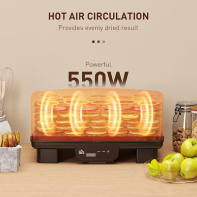 Freeze Dryer HOMCOM 550W 11 Tier Food Dehydrator For Fruit Meat Vegetable Jerky Pet Treat 5056534581091 | UK Vacuum Sealer Machine