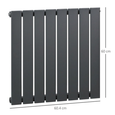 HOMCOM 60 x 60cm Vertical Radiators, Grey