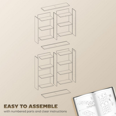 HOMCOM 640 CD Storage Unit 360 DVD Storage Tower w/ 18 Compartments Black