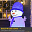 HOMCOM 6ft Christmas Inflatable Snowman Outdoor LED Light Blow Up Decoration for Home Indoor Garden Lawn