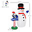 HOMCOM 6ft Christmas Inflatable Snowman Penguin North Pole Sign Outdoor Indoor Decoration Built-in LED Lights w/ Accessories