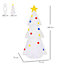 HOMCOM 6ft Inflatable Christmas Tree w/ Star and Decorations LED Lighted Decor for Garden Lawn Party Prop White