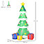 HOMCOM 6ft Tall Inflatable Christmas Tree with Star and Gift Boxes Huge Lighted Outdoor 3 Built-in LED Lights Xmas Inflatables Toy