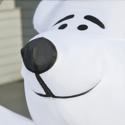 HOMCOM 6ft Tall Outdoor Inflatable Bear Airblown Projection Holiday Christmas Lawn Décor - 9