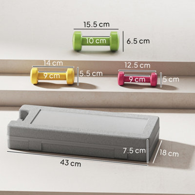 HOMCOM 6kg Dumbbell Fitness Weights Set for Men and Women, Home