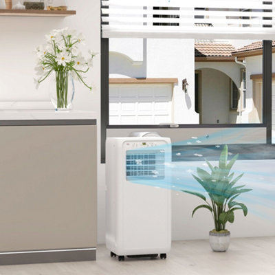 HOMCOM 7,000 BTU Portable Air Conditioner with 15m², Dehumidifier ...